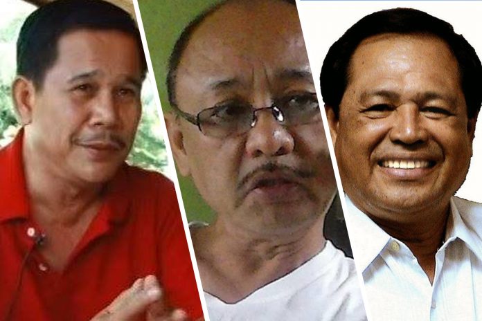 Iloilo mayors Mariano Malones of Maasin, Alex Centena of Calinog and Sigfredo Betita of Carles