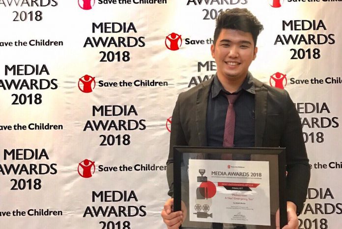 Jonel Amio Save the Children Media Awards