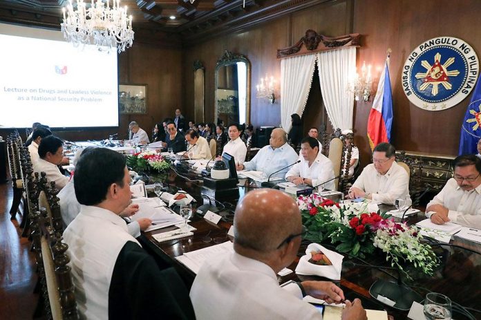 President Rodrigo Duterte Cabinet meeting