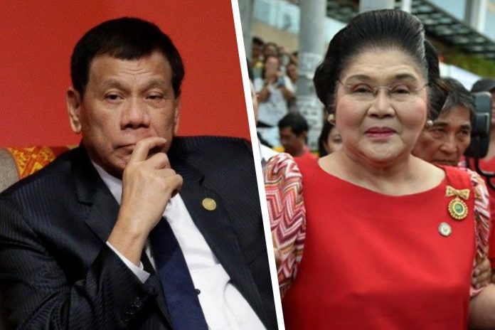 President Rodrigo Duterte and Imelda Marcos
