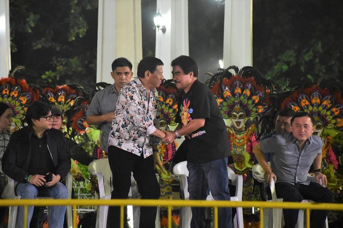 President Rodrigo Duterte and Mayor Evelio Leonardia
