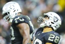 Raiders win possible final game vs Broncos