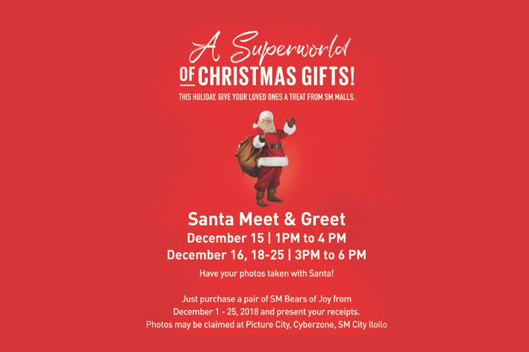 SANTA Claus is coming to town!