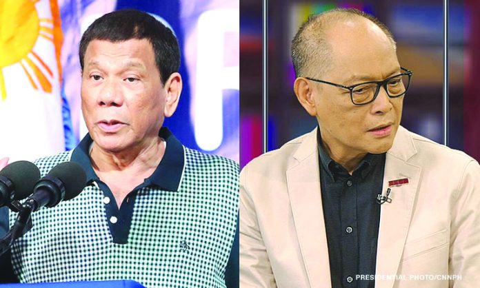 President Duterte and Nicanor Faeldon Sr.