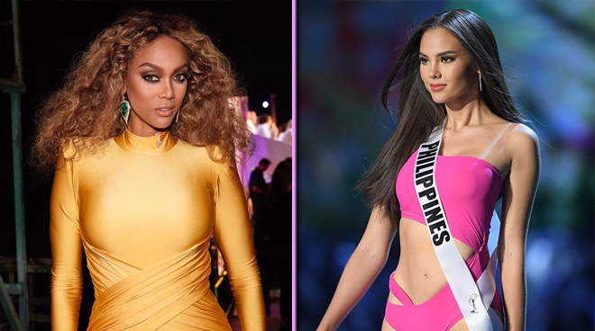 Tyra Banks and Catriona Gray