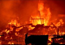 Night fire leaves 50 families homeless