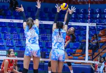 Petron frustrates Foton in PH Superliga Petron Blaze Spikers’ Cherry Rondina directs her shot to the defense of Foton Tornadoes’ Dindin Santiago-Manabat. PSL