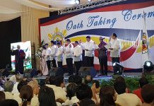 Oath taking ceremony of the newly-elected councilors of Iloilo City administered by Supreme Court Associate Justice Francis Jardeleza at Iloilo Convention Center. PN PHOTO