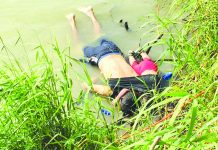 Grim border drowning underlines peril facing many migrants The bodies of Salvadoran migrant Oscar Alberto Martínez Ramírez and his nearly 2-year-old daughter Valeria lie on the bank of the Rio Grande in Matamoros, Mexico, Monday, June 24, 2019, after they drowned trying to cross the river to Brownsville, Texas. AP