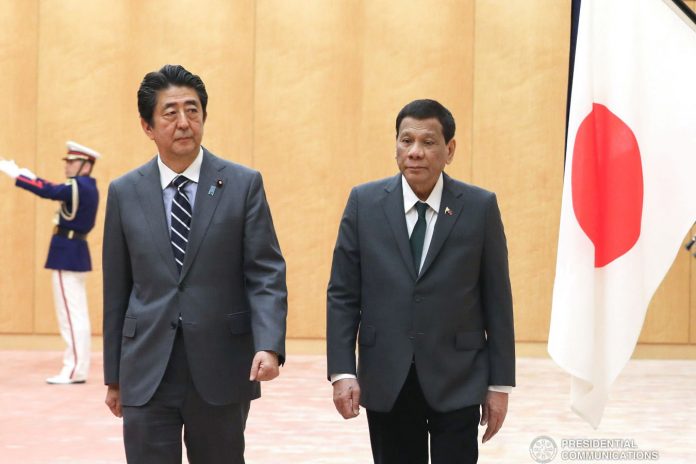 President Rodrigo Duterte Prime Minister Shinzo Abe