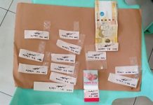 Guimaras drug bust nets suspect Antidrug personnel seized these sachets of suspected shabu in an entrapment operation last week. PDEA REGION 6