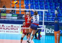 Petron diffuses PLDT Home in PH Superliga Negrense Bernadeth Pons of Petron Blaze Spikers directs her hit to PLDT Home Fibr Power Hitters’ Gretchel Soltones. PSL PHOTO