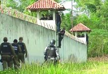 Brazil jail riot leaves 57 dead A heavy police presence and billowing smoke were both seen at the prison. BBC
