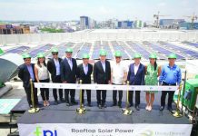 DoubleDragon installs 1,098 solar panels in DoubleDragon Plaza, DD Meridian Park Photo shows officers of First Philippines Holdings Federico Piki Lopez, Victor Lito Santos Jr., Chinie Defensor, Ariel Villasenor and Carlo Vega with DD Meridian Park Officers Amb. Benedicto Yujuico, Hannah Yulo, Edgar Injap Sia II, Ferdinand Sia and Tony Tan Caktiong during the unveiling event. DOUBLEDRAGON