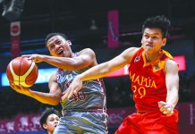 Lyceum, Letran drub foes in NCAA basketball Lyceum of the Philippines’ Enzo Navarro is forced to an awkward shot while being defended by Mapua University Cardinals’ Jasper Salenga. TIEBREAKER TIMES PHOTO
