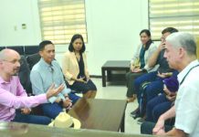 Negros Occidental governor Eugenio Jose Lacson (right) and Provincial Supervising Tourism Operations Officer Cristine Mansinares (3rd from left) meet with the team from the Czech Republic led by Tourism Authority Director Michal Prochaázka (left) at the Provincial Capitol in Bacolod City on July 2. The group held a product updating and tourism business exchange during their visit. NEGROS OCCIDENTAL CAPITOL PIO