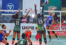 PH SUPERLIGA: Generika-Ayala sweeps Sta. Lucia in Cadiz match Ilongga Fiola Ceballos of Generika-Ayala Lifesavers scores over the defense of Marjana Phillips of Sta. Lucia Lady Realtors. PSL