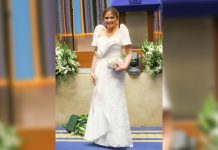 Baronda supports Duterte drive vs drugs, corruption Iloilo City’s Cong. Julienne Baronda looks stunning in a white intricately-designed terno by Ilonggo fashion designer DJohn Clement during the fourth State of the Nation Address of President Rodrigo Duterte at the Batasang Pambansa in Quezon City on July 22, 2019. She accessorizes the terno with a pair of pearl earrings and a necklace by Pearl Farm and a clutch bag by Kultura. Hair and makeup is by Mayesa.
