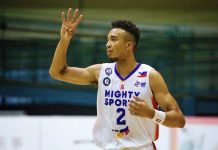 Mighty Sports-PH trashes Canada in 2019 Jones Cup Jeremiah Gray waxes hot for the Mighty Sports-Go For Gold Philippines with six triples for 24 points in a lopsided win against Canada-University of British Columbia. CINAL-SBP PHOTO