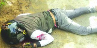 Lending collector John Rey Madera was driving a motorcycle when four gunmen shot him to death in Barangay Pampango, Libacao, Aklan on July 26. MARC ROWEN NAIG/AKEAN FORUM