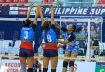 Foton disposes Marinerang Pilipina in PH Superliga llongga Ma. Shaya Adorador of Foton Tornadoes gets her shot blocked by Marinerang Pilipina Lady Skippers’ Seth Rodriguez and Chiara Permentilla. PSL