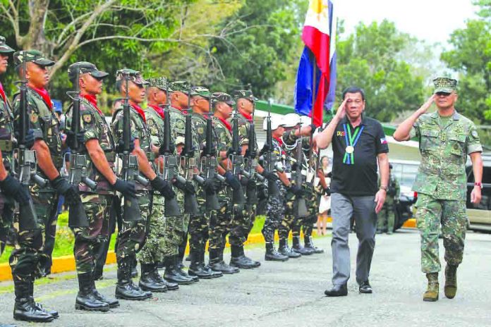 Martial Law President Rodrigo Duterte It is possible for President Rodrigo Duterte to declare martial law at the National Capital Region if terrorism spills over, according to Presidential Spokesman Salvador Panelo. ABS-CBN NEWS