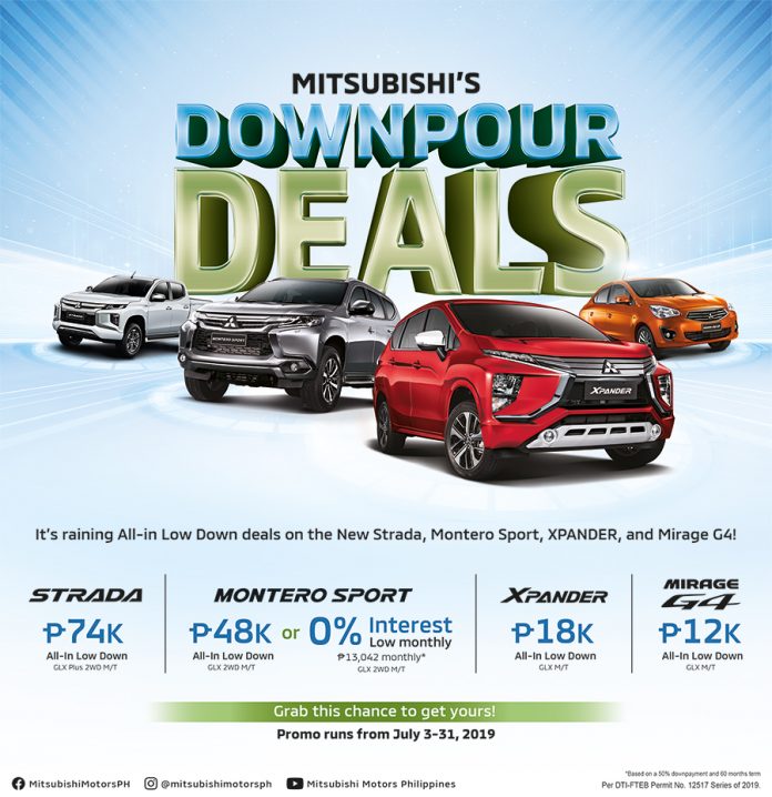 Mitsubishi’s ‘Downpour Deals’