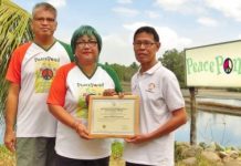 Negrense farmer shortlisted for national achievers’ award Negrense organic farmer Jesus Antonio Orbida (left) with his wife Checcs – founders of the PeacePond in Binalbagan, Negros Occidental – receive a certificate of accreditation issued by the Department of Tourism-Western Visayas. PNA