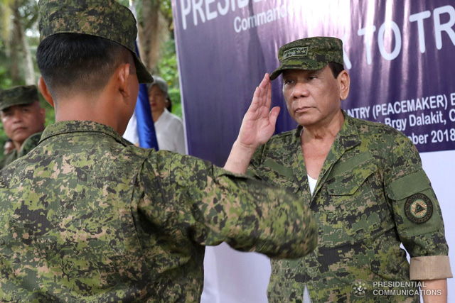 President Rodrigo Duterte It is not the first time President Rodrigo Duterte touched the topic on a possible coup d'état. In September 2018, he said the military and police could seize power from him without staging one. PRESIDENTIAL PHOTO
