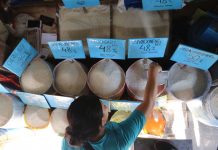 A vendor tends to her rice stall at the Paco Market in Paco, Manila. ALAMY