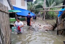 In Barangay Tiolas, San Joaquin, Iloilo some houses got flooded due to southwest monsoon rains enhanced by tropical depression “Falcon”. PHOTO COURTESY OF SAN JOAQUIN BFP