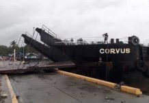 Antique residents near fish port urged to evacuate A barge moored near San Jose de Buenavista Fish Port on Tuesday afternoon, July 16 damages utility poles. The Philippine Coast Guard Antique Station advised residents to temporarily evacuate because of the danger posed by the drifting barge “Corvus.” PNA