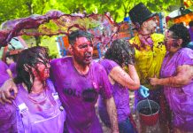 Spanish town hosts annual wine battle People take part in a wine battle, in the small village of Haro, northern Spain, Saturday, June 29, 2019. Hundreds of revelers participate in this famous summer battle throwing thousands of liters of red wine over each other. AP