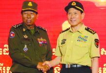 Cambodia denies deal with China’s armed forces China’s Defence Minister Wei Fenghe (right) shakes hands with Cambodia's Defence Minister Tea Banh during a visit to a military exhibition in Phnom Penh on June 19, 2018. CNBC