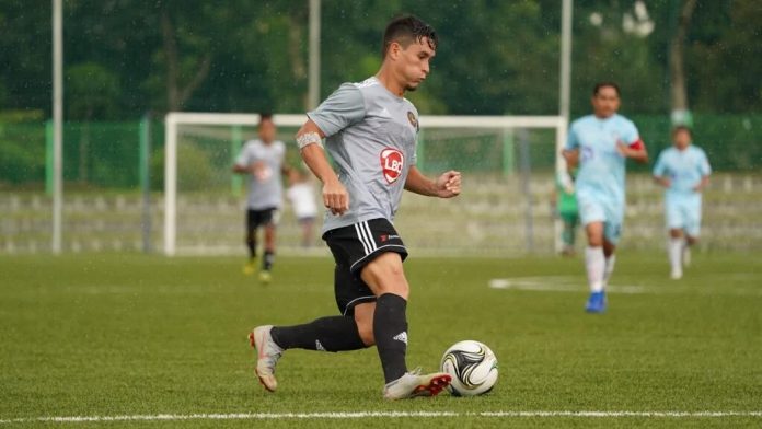 Yannick Tuazon Kaya Futbol Club-Iloilo’s Yannick Tuazon controls the ball during their match against Green Archers United FC. KAYA FC