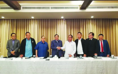 employer and labor sectors Leaders of both the employer and labor sectors during a media interview at the Holiday Inn and Suites in Makati City. PNA BY CHRISTINE CUDIS