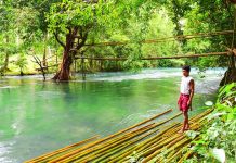 Bugang River in the municipality of Pandan, Antique ranked first among the cleanest inland bodies of water in the Western Visayas in 2012. PHOTO BY CONRAD VILLAVERT