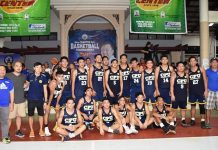 CPU Golden Lions celebrates its 82nd Iloilo City Charter Day Inter-Collegiate Basketball win. PHOTO COURTESY OF EDWIN CARO LARU-AN