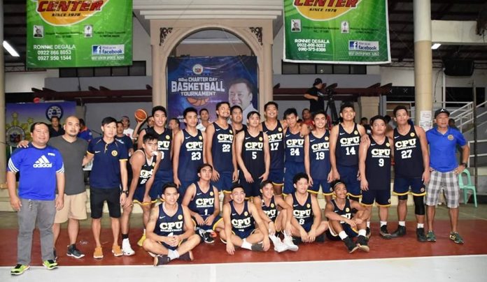 CPU Golden Lions CPU Golden Lions celebrates its 82nd Iloilo City Charter Day Inter-Collegiate Basketball win. PHOTO COURTESY OF EDWIN CARO LARU-AN