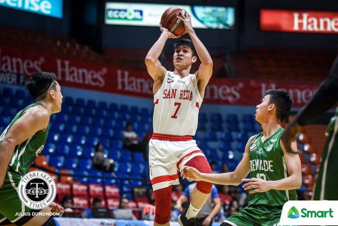 Calvin Oftana Calvin Oftana has 27 points, nine rebounds and two steals in the San Beda University Red Lions’ victory over College of Saint Benilde Blazers in the NCAA Season 95 Seniors Basketball. TIEBREAKER TIMES PHOTO