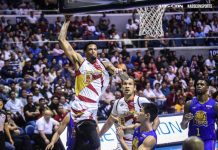 San Miguel stuns TNT, nears PBA Comm title San Miguel Beermen’s Chris McCullough attacks the basket for a dunk. ABS CBN SPORTS PHOTO