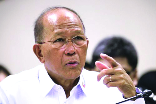 Defense Secretary Delfin Lorenzana “That is a very good development because now we have some authority to enforce our laws within our territorial waters,” says Defense Secretary Delfin Lorenzana. Lorenzana and the military in recent weeks have questioned the unauthorized transits of Chinese warships in Philippine territorial waters. ABS-CBN NEWS