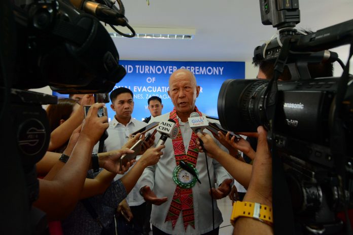 Delfin Lorenzana NOT AT THIS TIME. “Ako, as of now, hindi ko nakikita na kailangan eh. But let us wait for the recommendation,” says Defense secretary Delfin Lorenzana when asked by reporters in Iloilo about a possible declaration of martial law in Negros Oriental due to a spate of killings. Lorenzana led the inauguration of a multimillion-peso evacuation center in Zarraga, Iloilo yesterday, Aug, 2, 2019. IAN PAUL CORDERO/PN