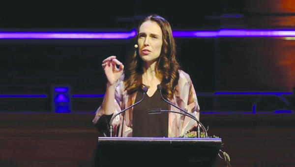 New Zealand Prime Minister Jacinda Ardern delivers a speech entitled "Why Does Good Government Matter?" at Melbourne Town Hall, Melbourne, Australia July 18, 2019. REUTERS