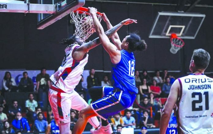 Japeth Aguilar Gilas Pilipinas’ Japeth Aguilar posterizes an Adelaide 36ers player with a dunk. SPIN.PH PHOTO