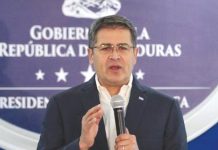 Honduran president denies links to drug trafficking Honduras’ President Juan Orlando Hernandez holds a news conference at the Presidential House in Tegucigalpa, Honduras May 30, 2019. REUTERS