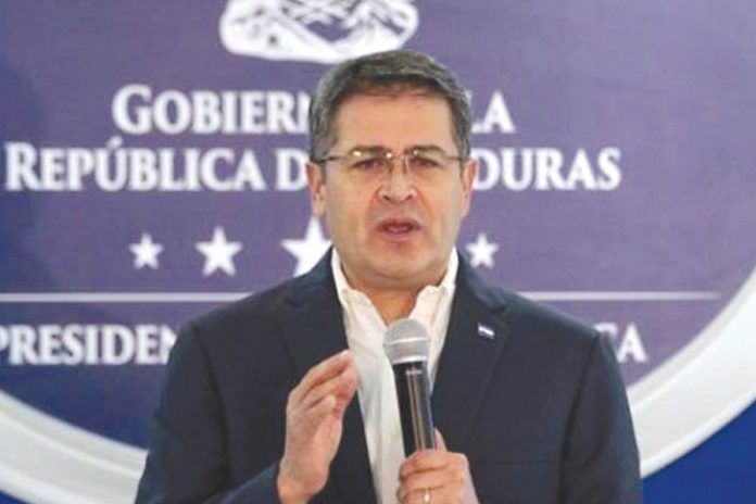 Juan Orlando Hernandez Honduras’ President Juan Orlando Hernandez holds a news conference at the Presidential House in Tegucigalpa, Honduras May 30, 2019. REUTERS