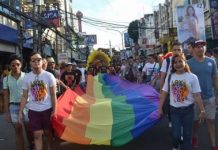 Members of the lesbian, gay, bisexual, transgender and questioning (LGBTQ) community march on the streets of Iloilo City. An Iloilo board member on Tuesday filed an ordinance allowing a “special day” for the LGBTQ+ community in the province. ILOILO PRIDE TEAM