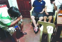 14 sachets of ‘shabu’ seized Lean Dave Angelo and brothers Denden and Ralph Galve were arrested in an entrapment operation in Barangay Our Lady of Lourdes, Jaro, Iloilo City on Aug. 26. CONTRIBUTED PHOTOS