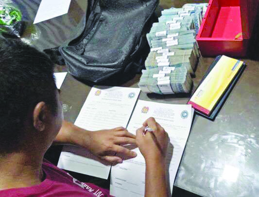 Leandro Sarito Conscience-stricken Leandro Sarito of Canduyong, Odiongan, Romblon returns the money he stole from a money changer shop owned by a Korean national in Boracay Island, Malay, Aklan. MALAY PNP/AKEAN FORUM
